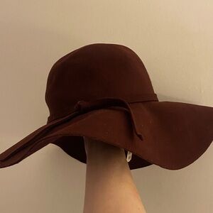 Boho Burgundy Floppy Hat